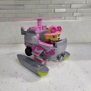 Paw Patrol Jungle Rescue Skye's Copter & Figure - Pink, Gray, and Green